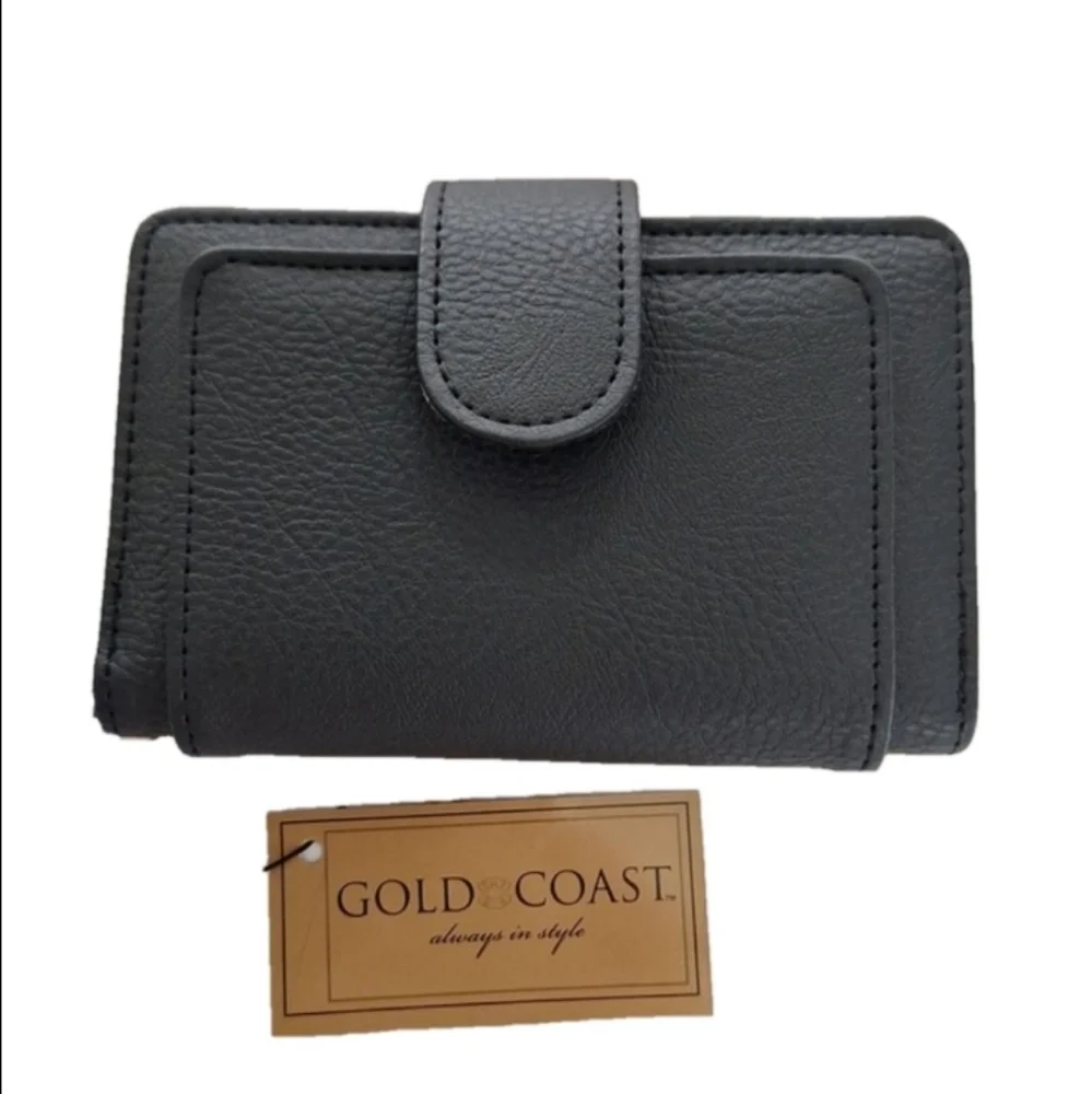 Gold Coast Wallet Black Purse Coin - Picture 1 of 9